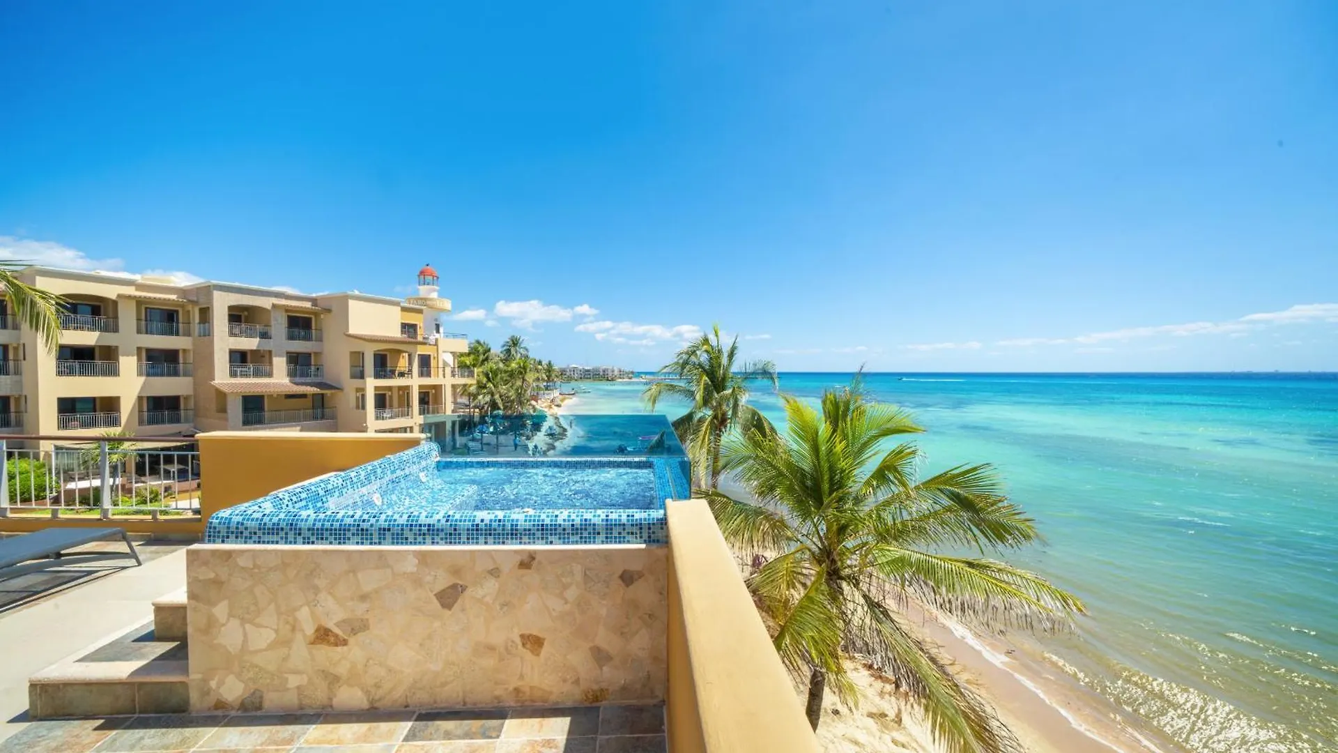 Luxury Beachfront Condo With 3 Bedrooms & Ocean View - El Faro Residences Playa del Carmen Apartment